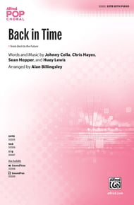 Back in Time SATB choral sheet music cover Thumbnail